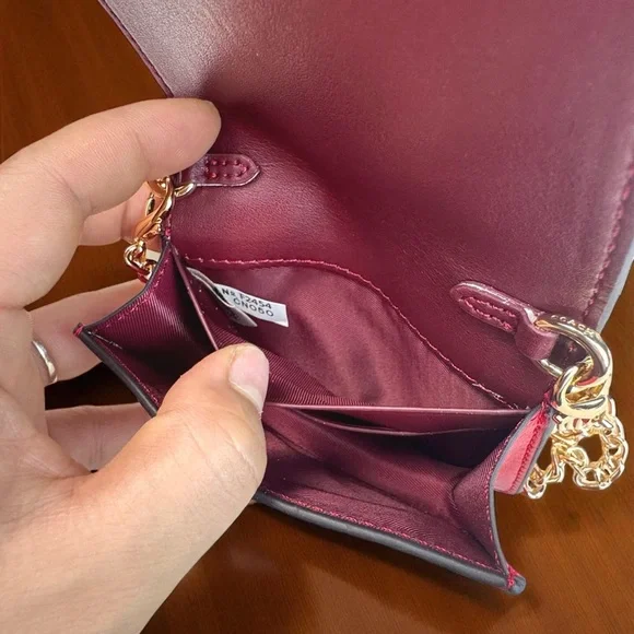 Coach Embossed Red Leather Wallet - Picture 8 of 8